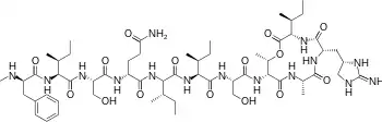 Strukturformel von Teixobactin