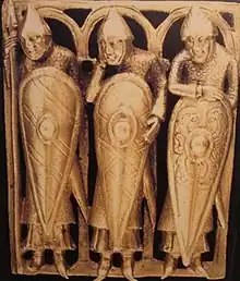 So genannte Temple Pyx (Monstranz), Teil eines Reliquiars (um 1140–1150), heute Burrell Collection, Glasgow.