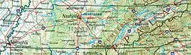 Geographische Karte Tennessees