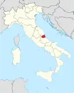 Lage innerhalb Italiens