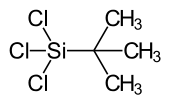 Strukturformel von tert-Butyl(trichlor)silan