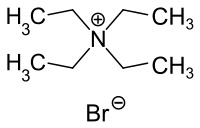 Strukturformel von Tetraethylammoniumbromid
