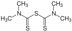 Strukturformel von Tetramethylthiurammonosulfid