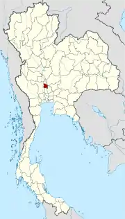 Karte von Thailand mit der Provinz Ang Thong hervorgehoben
