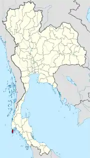 Karte von Thailand mit der Provinz Phuket hervorgehoben