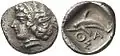 Thasitischer Hemiobolus, Silber, etwa 411-340 v. Chr. (Le Rider: Thasiennes 13), SNG Kopenhagen 213039, (7&nbsp;mm, 0.28 g)
