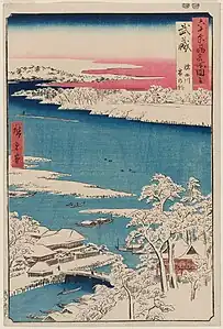 16: Provinz MusashiSumida-gawa yuki-no-asa(隅田川 雪の朝)
