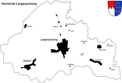 Gemeindegebiet von Langenpreising