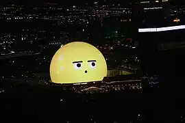 The Sphere vom The Strat Las Vegas aus gesehen
