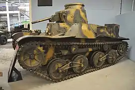 Leichter Panzer Typ 95 Ha-Gō, Laufwerk als Entwicklungsbasis für den Kettenantrieb.