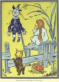 W. W. Denslow, Illustration Dorothee und die Vogelscheuche in Der Zauberer von Oz (1900)