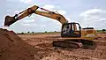 Ein LiuGong-Bagger in Nigeria.