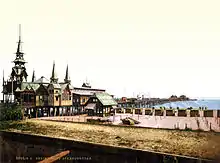 Heringsdorfer Seebrücke (ehem. Kaiser-Wilhelm-Brücke) um 1895, 1957 abgebrannt