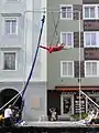 Trapezkünstlerin Theaker von Ziarno aus Neuseeland, 19.&nbsp;Pflasterspektakel 2005