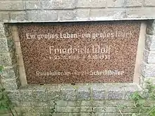 Gedenktafel für den Arzt Friedrich Wolf