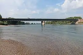 Mittelteil (Strombrücke) vom Westufer aus