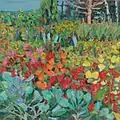 Theodor Gerkens, Hochsommergarten 2006-118, Eitempera auf Hartfaserplatte,60 × 60&nbsp;cm.