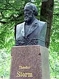 Büste Theodor Storms im Schlosspark Husum