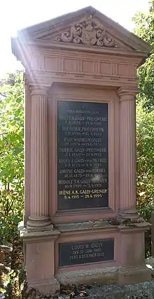 Theophil Preiswerk (1846–1919) Kunstmaler, Familiengrab auf dem Wolfgottesacker, Basel