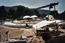 Rekonstruktionsarbeiten an der Tholos in Epidauros (2002)