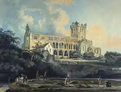 Jedburgh Abbey from the RiverThomas Girtin (1775–1802)