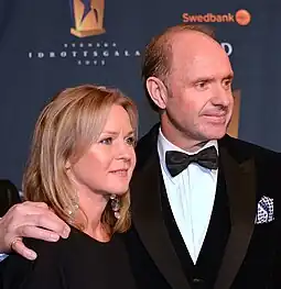 Ravelli mit Ehefrau Cathrine bei der Svenska Idrottsgalan im Ericsson Globe in Stockholm (14.&nbsp;Januar 2013)