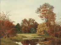 Herbstlandschaft an einem Waldsee