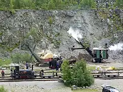 Dampfbetriebener Bergbau