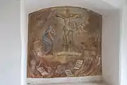 Christus am Kreuz und Arme Seelen