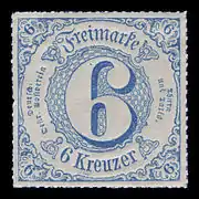 Briefmarke in Guldenwährung von 1866