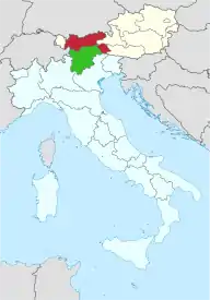 Nord- und Osttirol in Österreich
Südtirol und Trentino in Italien