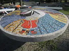Mosaik mit Windrose