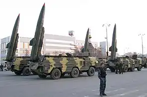 9K79-1 Totschka-U bei einer Militärparade in Jekaterinburg