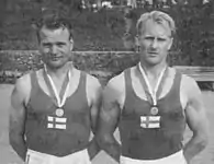Toimi Pitkänen (l.) und Veli Lehtelä (r.): Bronze 1956 und 1960