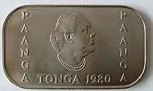 Porträt auf einer Münze aus Tonga