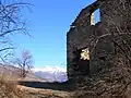 Die Zugangstüre zum Turm befindet sich auf Erdgeschossniveau und wurde umgebaut.