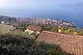 Panoramablick über Torri del Benaco, von Albisano aus gesehen