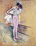 Henri de Toulouse-Lautrec: Danseuse Ajustant son Maillot, 1890Privatsammlung