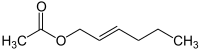 Strukturformel von trans-Essigsäurehex-2-enylester