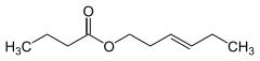 Struktur von trans-Buttersäurehex-3-enylester