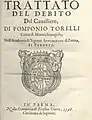 Pomponio Torelli: Trattato del debito del cavaliere, 1596