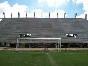 Stadion während der Umbauphase (2009)
