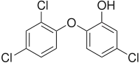 Strukturformel von Triclosan
