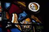 Hirschgeweih mit Christus am Kreuz