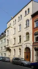 Thebäerstraße 30: repräsentatives späthistoristisches viergeschossiges Etagenmietshaus mit Jugendstilfassade, 1904