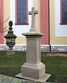 Gedenkkreuz für den Maler Louis Counet (†&nbsp;1721)