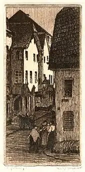Krahnenstraße in Trier (1917 oder früher), 139 mm x 68 mm