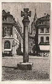 Marktkreuz in Trier (1917 oder früher), 162 mm × 100 mm