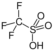 Strukturformel der Trifluormethansulfonsäure