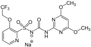 Strukturformel von Trifloxysulfuron-Natrium